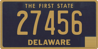 DE license plate 27456