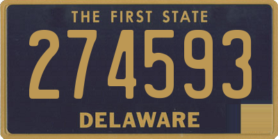 DE license plate 274593