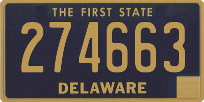DE license plate 274663