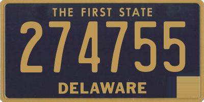 DE license plate 274755