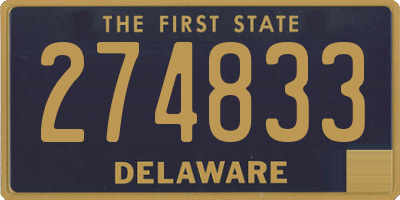 DE license plate 274833