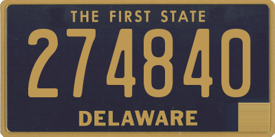 DE license plate 274840