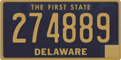 DE license plate 274889