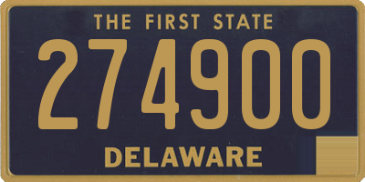DE license plate 274900