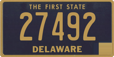 DE license plate 27492