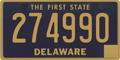 DE license plate 274990