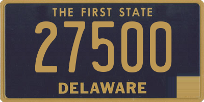 DE license plate 27500