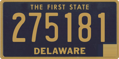 DE license plate 275181