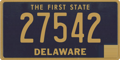 DE license plate 27542