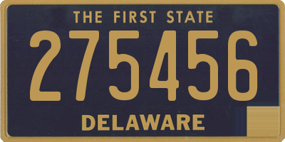 DE license plate 275456