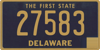 DE license plate 27583