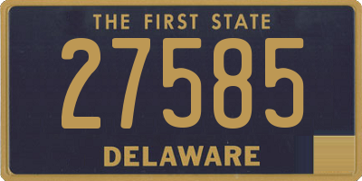 DE license plate 27585