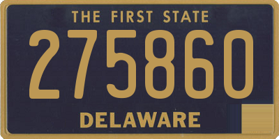 DE license plate 275860