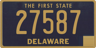 DE license plate 27587