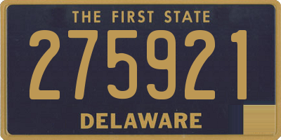 DE license plate 275921