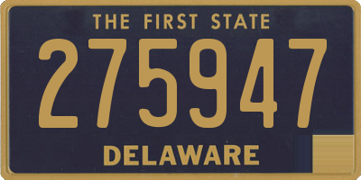 DE license plate 275947