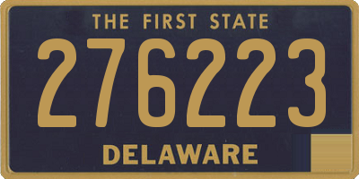 DE license plate 276223