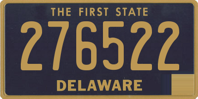 DE license plate 276522