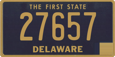 DE license plate 27657