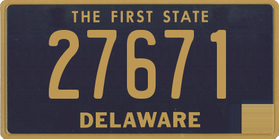 DE license plate 27671