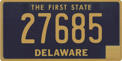 DE license plate 27685