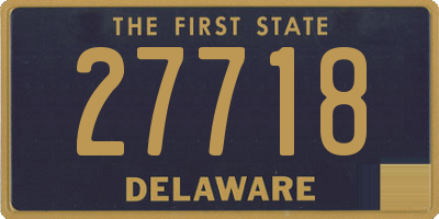 DE license plate 27718