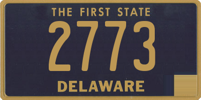 DE license plate 2773
