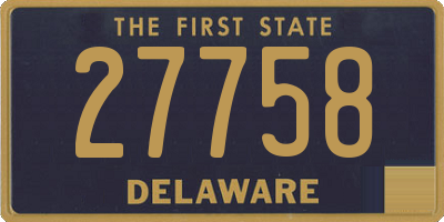 DE license plate 27758