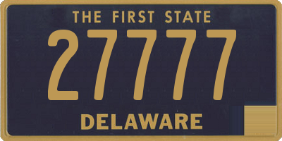 DE license plate 27777