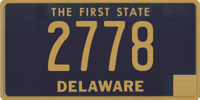 DE license plate 2778