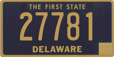 DE license plate 27781