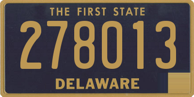 DE license plate 278013