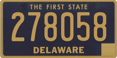 DE license plate 278058