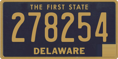 DE license plate 278254