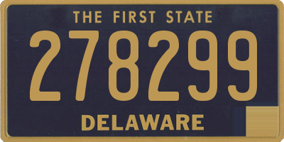 DE license plate 278299