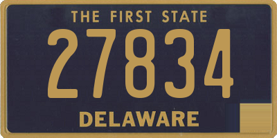 DE license plate 27834