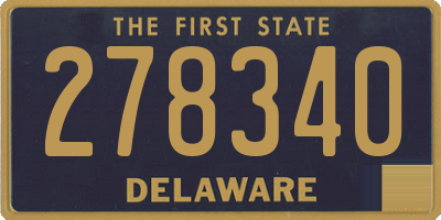 DE license plate 278340