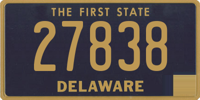 DE license plate 27838