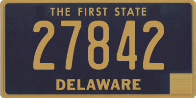 DE license plate 27842