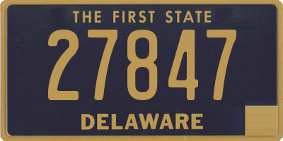 DE license plate 27847