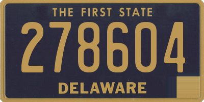 DE license plate 278604