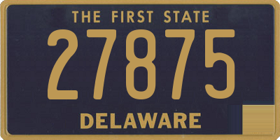 DE license plate 27875