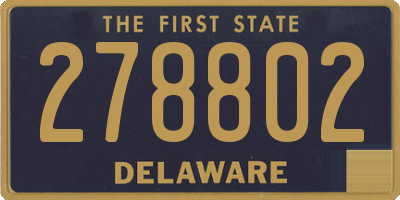 DE license plate 278802