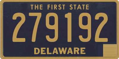 DE license plate 279192