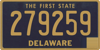 DE license plate 279259