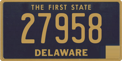 DE license plate 27958