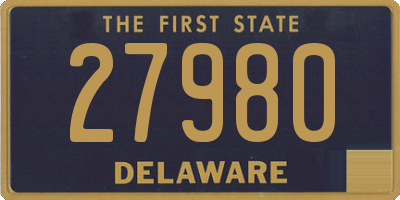 DE license plate 27980