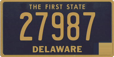 DE license plate 27987