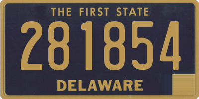 DE license plate 281854