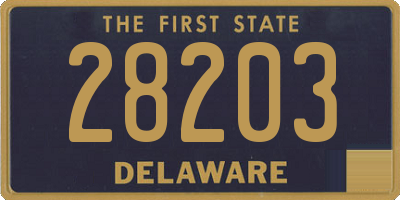 DE license plate 28203